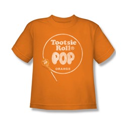 Tootsie Roll - Pop Logo Orange Big Boys T-Shirt In Orange