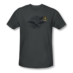 Army - Mens Left Chest Slim Fit T-Shirt