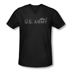 Army - Mens Helicopter V-Neck T-Shirt