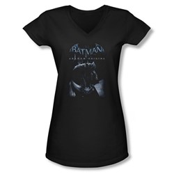 Batman Arkham Origins - Juniors Perched Cat V-Neck T-Shirt