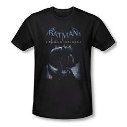 Batman Arkham Origins - Mens Perched Cat Slim Fit T-Shirt