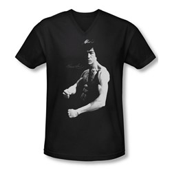 Bruce Lee - Mens Stance V-Neck T-Shirt