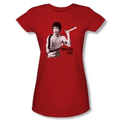 Bruce Lee - Juniors Nunchucks Sheer T-Shirt