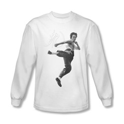 Bruce Lee - Mens Flying Kick Longsleeve T-Shirt