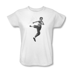 Bruce Lee - Womens Flying Kick T-Shirt