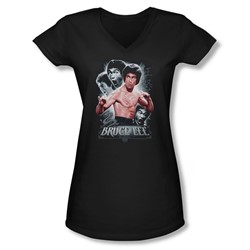 Bruce Lee - Juniors Inner Fury V-Neck T-Shirt
