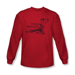 Bruce Lee - Mens Line Kick Longsleeve T-Shirt