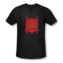 Batman - Mens Hacked & Scratched V-Neck T-Shirt