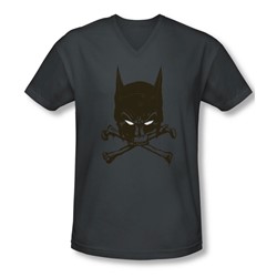Batman - Mens Bat And Bones V-Neck T-Shirt