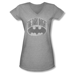 Batman - Juniors Dark Knight Shield V-Neck T-Shirt