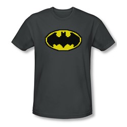 Batman - Mens Pixel Symbol Slim Fit T-Shirt