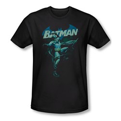 Batman - Mens Blue Bat Slim Fit T-Shirt