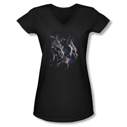 Batman - Juniors Gargoyles V-Neck T-Shirt