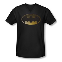 Batman - Mens Halftone Bat V-Neck T-Shirt