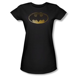 Batman - Juniors Halftone Bat Sheer T-Shirt