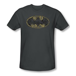 Batman - Mens Tattered Logo Slim Fit T-Shirt