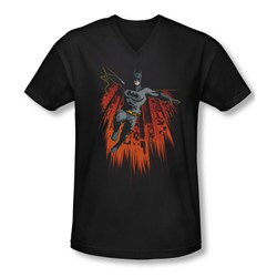 Batman - Mens Majestic V-Neck T-Shirt