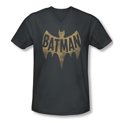 Batman Classic Tv - Mens Vintage Logo V-Neck T-Shirt
