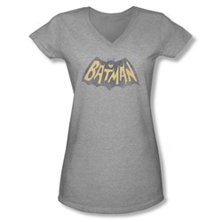 Batman Classic Tv - Juniors Show Logo V-Neck T-Shirt