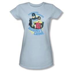 Batman Classic Tv - Juniors Courageous Warriors Sheer T-Shirt