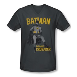 Batman Classic Tv - Mens Caped Crusader V-Neck T-Shirt