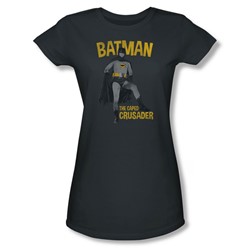 Batman Classic Tv - Juniors Caped Crusader Sheer T-Shirt