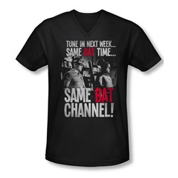 Batman Classic Tv - Mens Bat Channel V-Neck T-Shirt