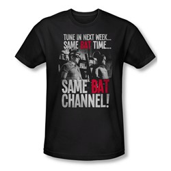 Batman Classic Tv - Mens Bat Channel Slim Fit T-Shirt