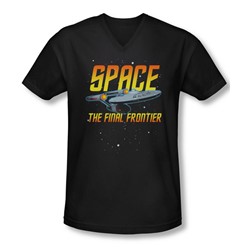Star Trek - Mens Space V-Neck T-Shirt
