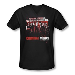 Criminal Minds - Mens Think Like One V-Neck T-Shirt