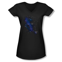 Star Trek - Juniors Kirk Constellations V-Neck T-Shirt