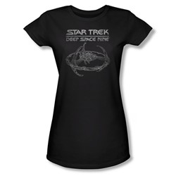 Star Trek - Juniors Ds9 Station Sheer T-Shirt