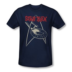 Star Trek - Mens Ship Symbol Slim Fit T-Shirt