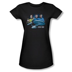 Star Trek - Juniors Main Three Sheer T-Shirt