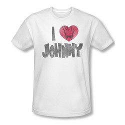 Johnny Bravo - Mens I Heart Johnny Slim Fit T-Shirt