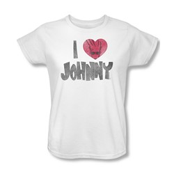 Johnny Bravo - Womens I Heart Johnny T-Shirt