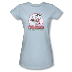 Courage The Cowardly Dog - Juniors Vintage Courage Sheer T-Shirt