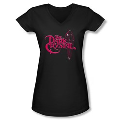 Dark Crystal - Juniors Bright Logo V-Neck T-Shirt