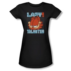 Garfield - Juniors Lazy But Talented Sheer T-Shirt