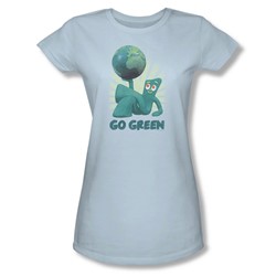 Gumby - Juniors Go Green Sheer T-Shirt