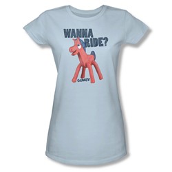 Gumby - Juniors Wanna Ride Sheer T-Shirt