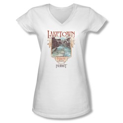 Hobbit - Juniors Laketown V-Neck T-Shirt