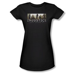 Injustice Gods Among Us - Juniors Logo Sheer T-Shirt