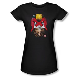 Judge Dredd - Juniors Dredd'S Head Sheer T-Shirt