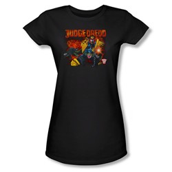 Judge Dredd - Juniors Through Fire Sheer T-Shirt