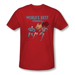 Jla - Mens Worlds Best Slim Fit T-Shirt