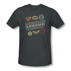 Jla - Mens Symbols Slim Fit T-Shirt