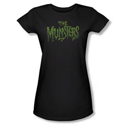 Munsters - Juniors Distress Logo Sheer T-Shirt