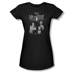 Munsters - Juniors Family Portrait Sheer T-Shirt