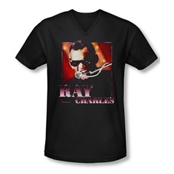 Ray Charles - Mens Sing It V-Neck T-Shirt